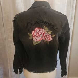 Love Tree Black Denim Jacket